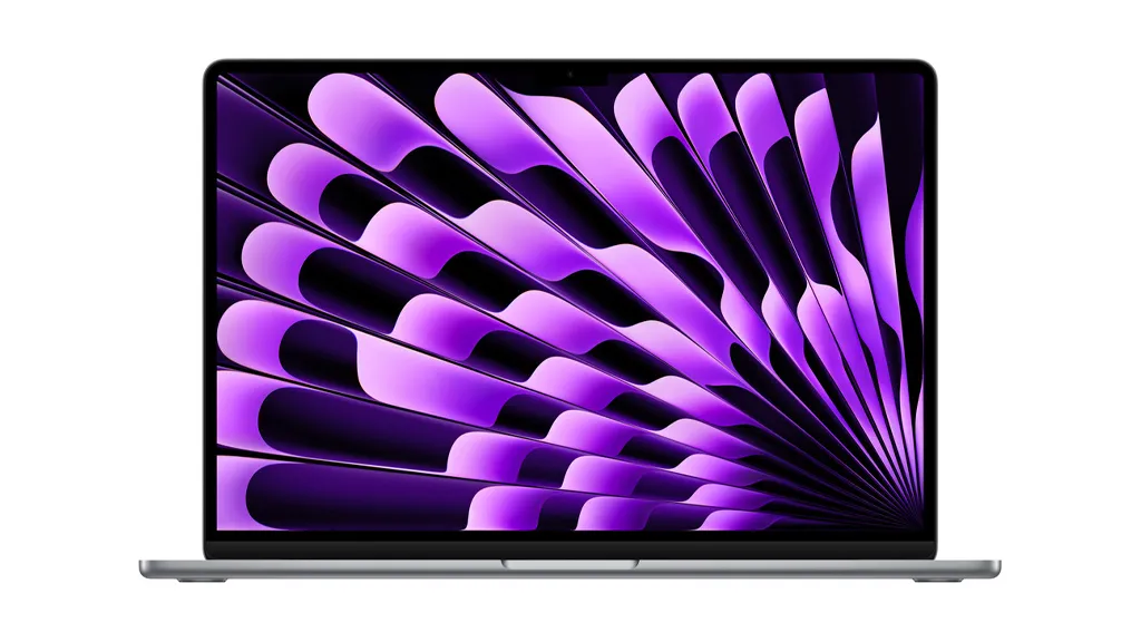 MacBook Air 15" M3 (2024) (A3114) — laptop deschis, vedere din față, la service MacBook în București